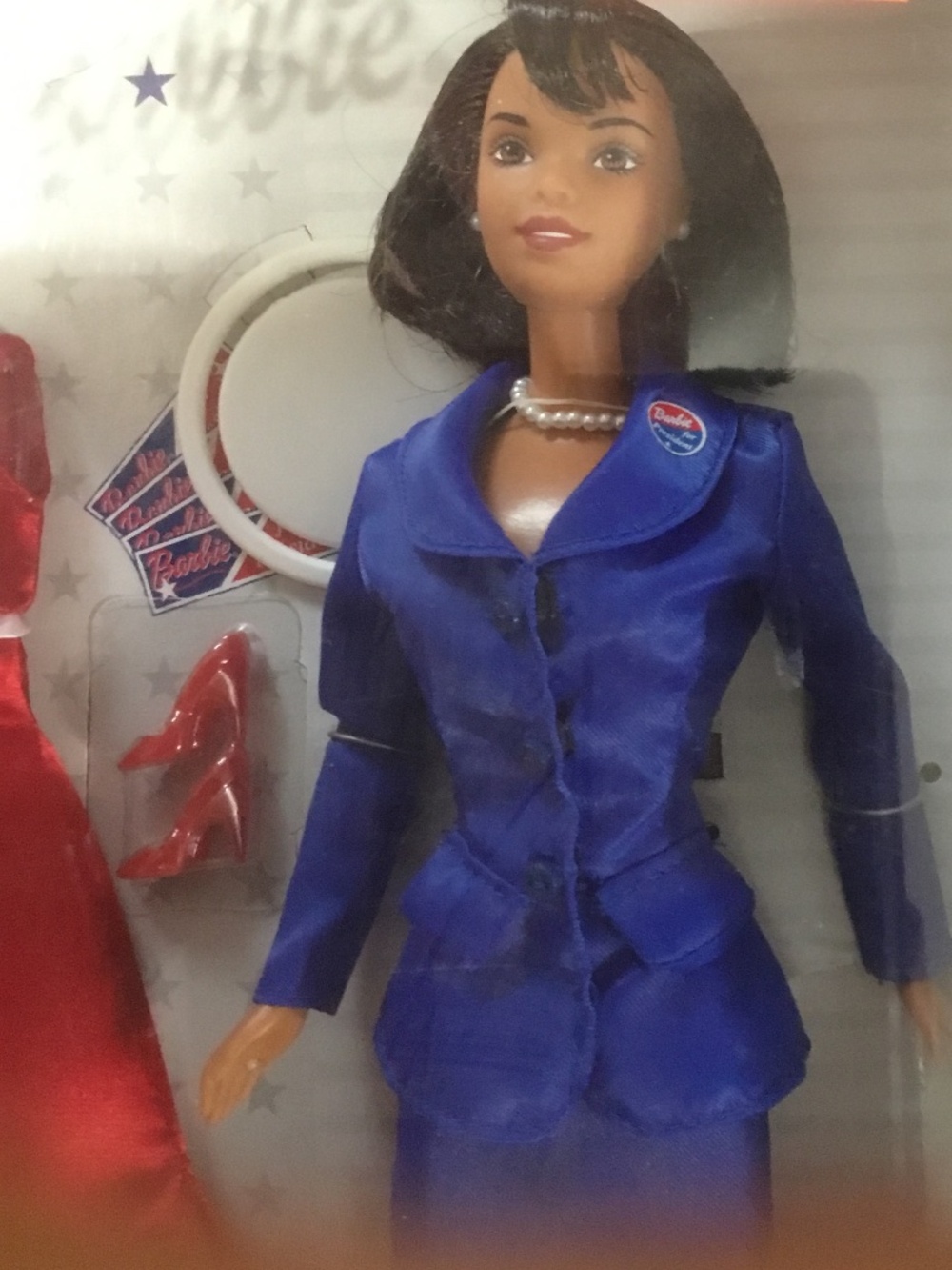 Barbie President 2000 Afro American Doll Exclusive Toys R Us White House Project - Picture 9 of 12